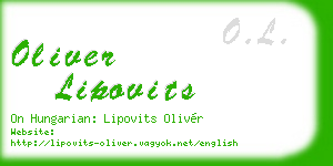 oliver lipovits business card